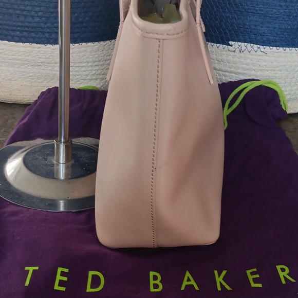 TED BAKER SAFFIANO LEATHER BEIGE TOTE - Picture 5 of 14